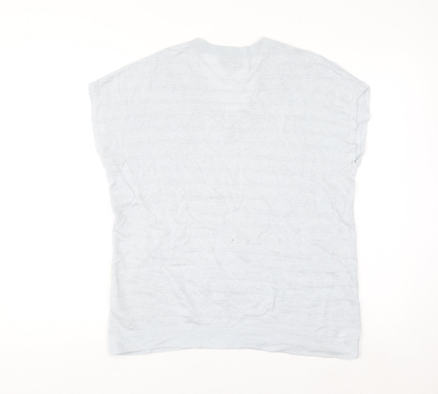 Jigsaw Men’s White Linen V-Neck Sleeveless Jumper M