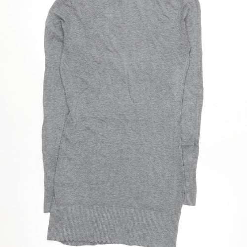 Bu.go Womens Grey Cardigan M Viscose Nylon Blend Long Sleeve
