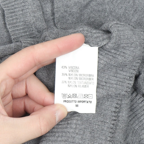 Bu.go Womens Grey Cardigan M Viscose Nylon Blend Long Sleeve
