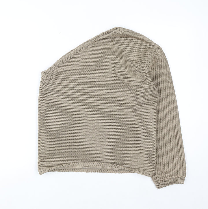Marks and Spencer Women’s Beige Asymmetrical Knit Jumper M