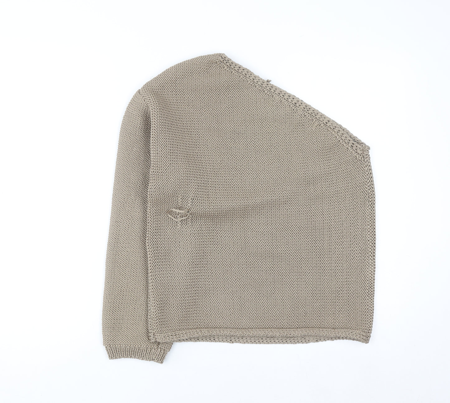 Marks and Spencer Women’s Beige Asymmetrical Knit Jumper M