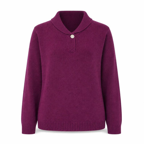 Honor Millburn Women's Purple Acrylic Henley Jumper Size 14-16