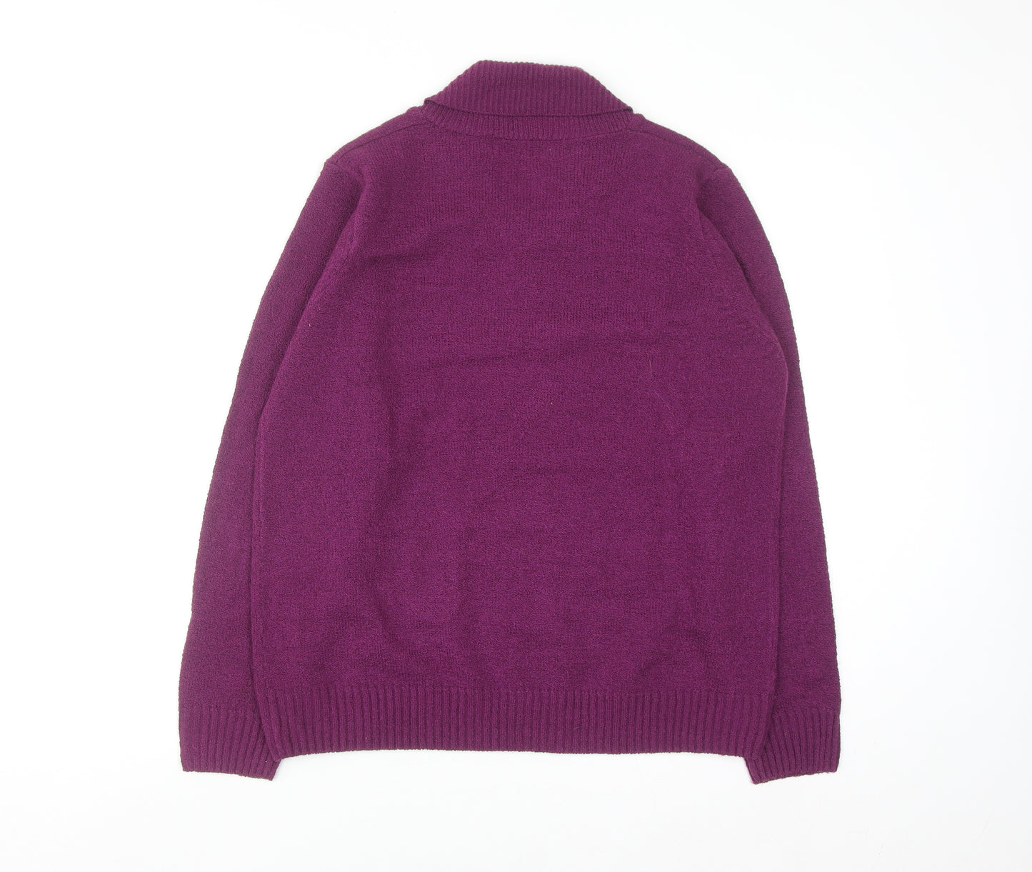 Honor Millburn Women's Purple Acrylic Henley Jumper Size 14-16
