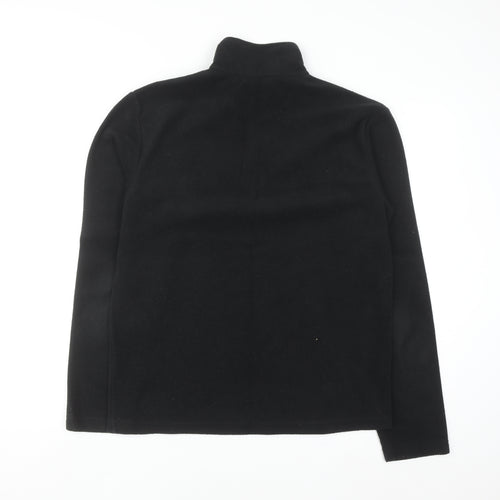 Regatta Mens Black Fleece 1/4 Zip Pullover Sweatshirt M
