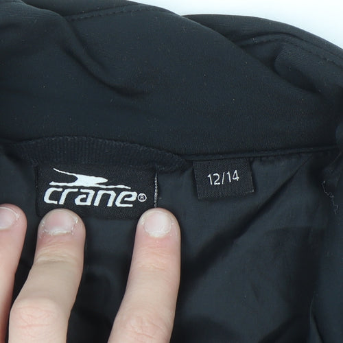 Crane Women's Black Size 12/14 Windbreaker Cycling Jacket