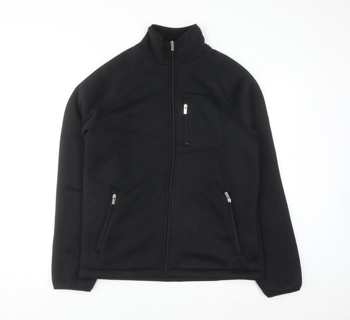 Marks and Spencer Men's Black Full Zip Fleece Sweatshirt S Regular