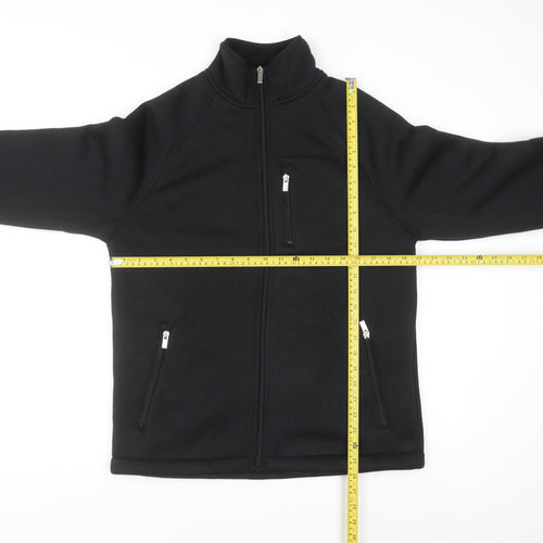 Marks and Spencer Men's Black Full Zip Fleece Sweatshirt S Regular