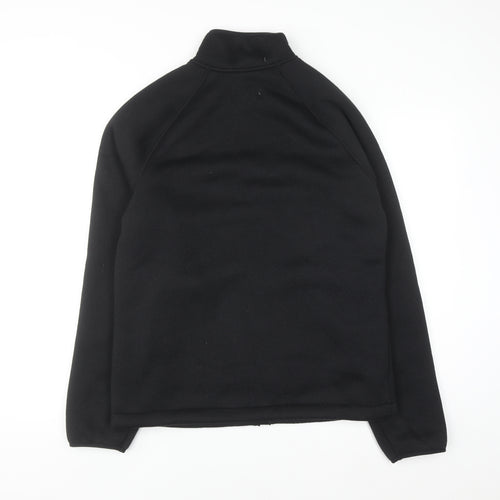 Marks and Spencer Men's Black Full Zip Fleece Sweatshirt S Regular