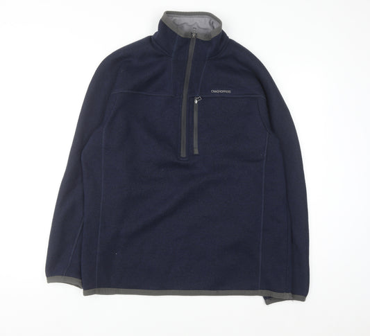 Craghoppers Men's Blue XL 1/4 Zip Fleece Pullover Sweatshirt