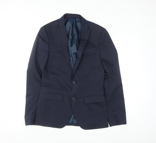 Jules Women's Blue Slim Fit Wool Blend Blazer Size 18
