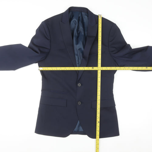 Jules Women's Blue Slim Fit Wool Blend Blazer Size 18