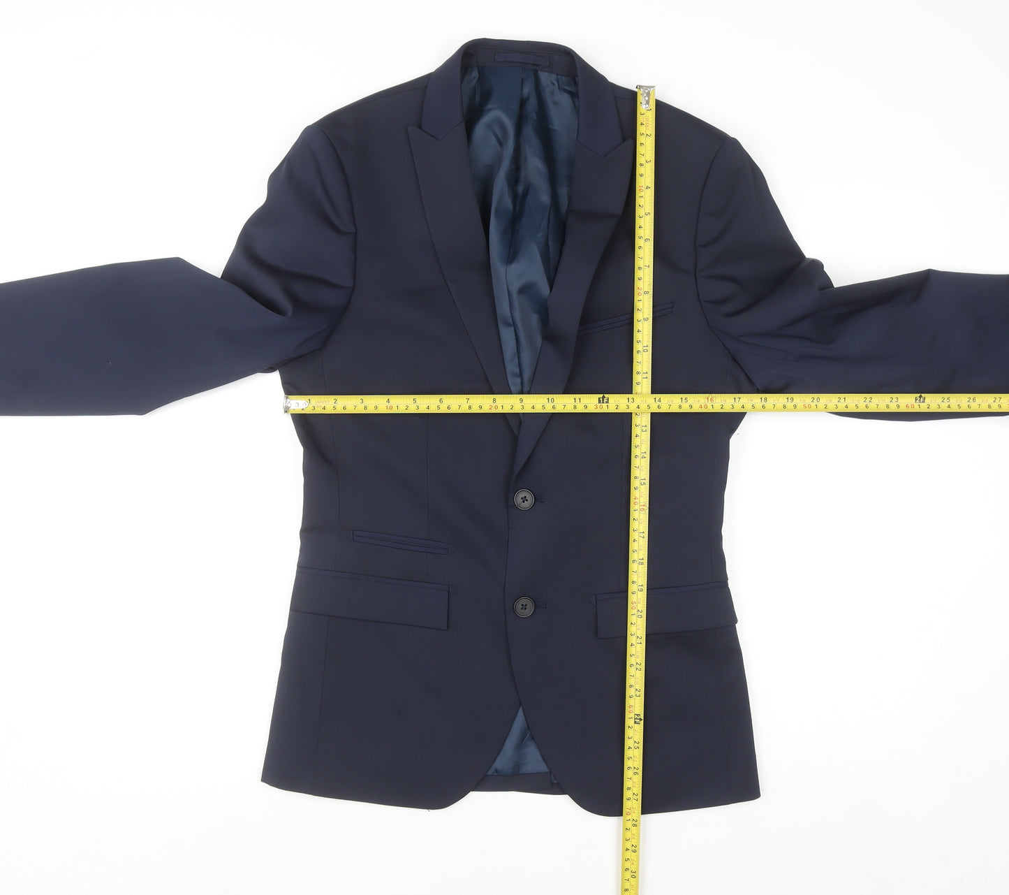 Jules Women's Blue Slim Fit Wool Blend Blazer Size 18