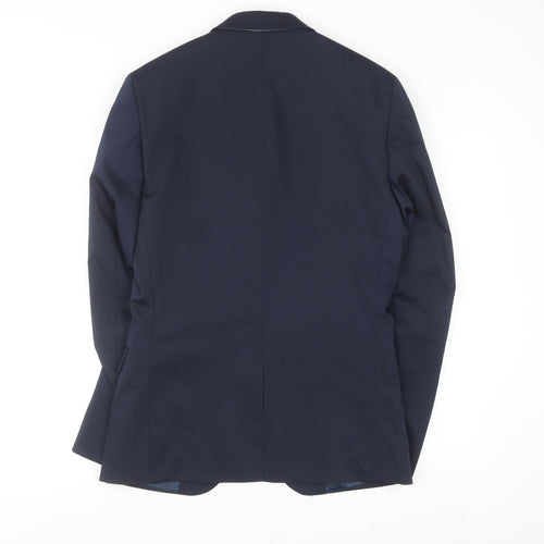 Jules Women's Blue Slim Fit Wool Blend Blazer Size 18