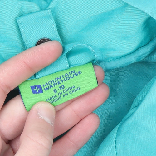 Mountain Warehouse Girls Blue 3-in-1 Hooded Waterproof Jacket 9-10 Years