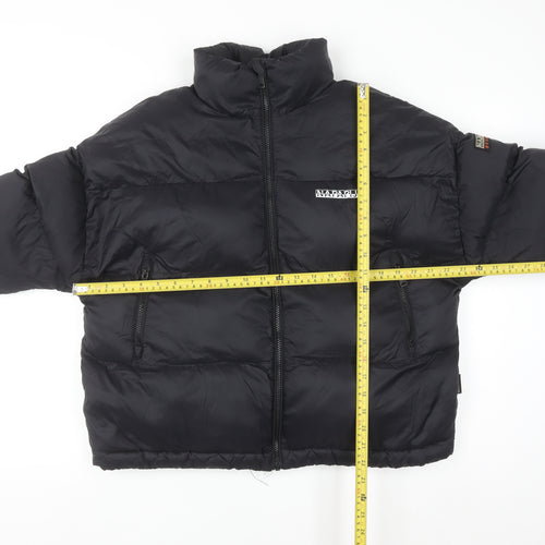 Napapijri Men's Black Small Puffer Jacket Winter Insulated Zip