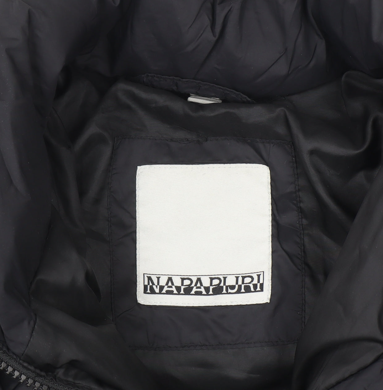 Napapijri Men's Black Small Puffer Jacket Winter Insulated Zip