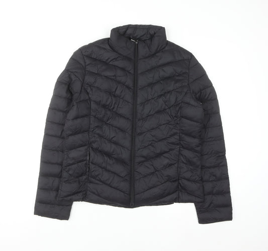 Primark Women Black M Quilted Puffer Jacket Lightweight Nylon