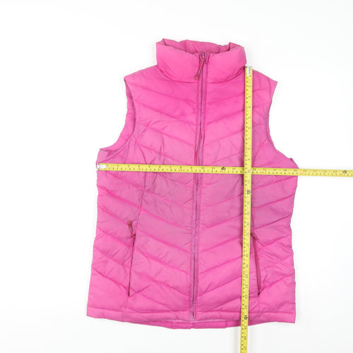 Technicals Women's Pink Down Puffer Gilet Size 10 Lightweight