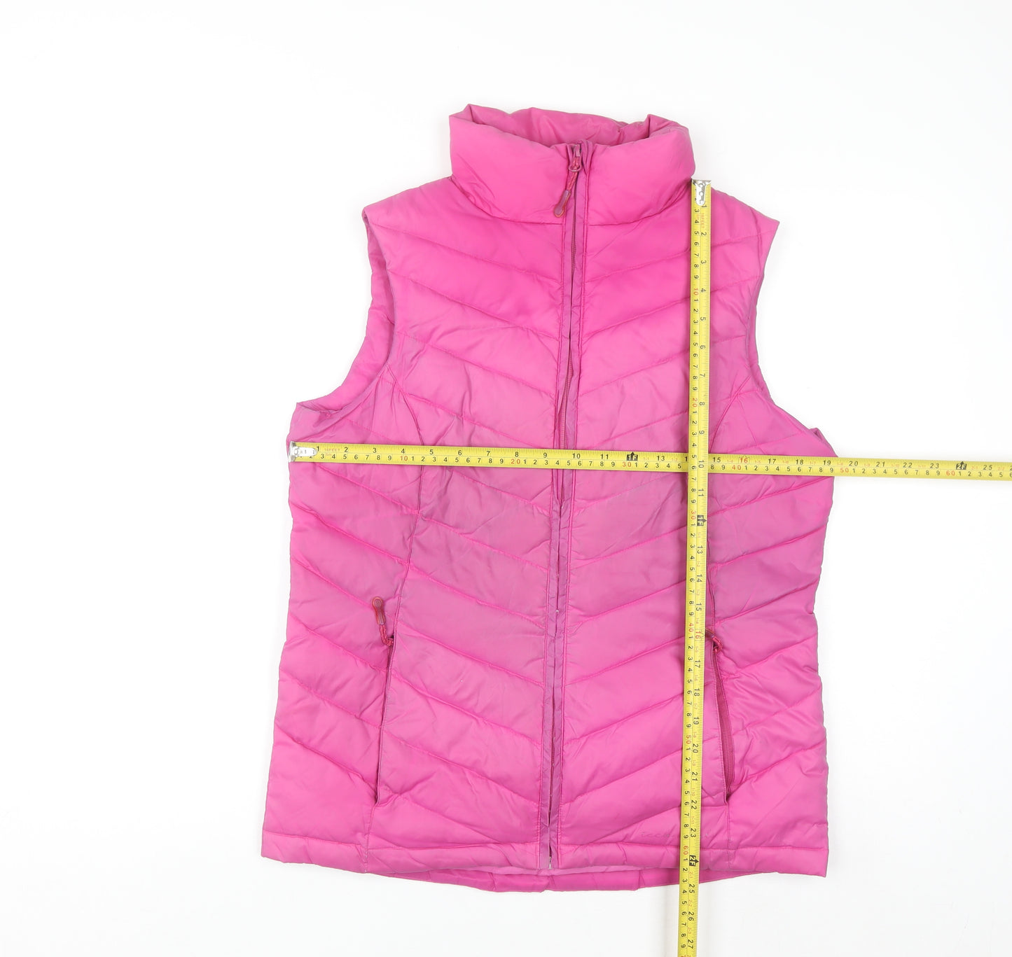 Technicals Women's Pink Down Puffer Gilet Size 10 Lightweight
