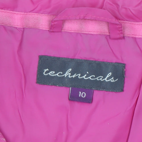 Technicals Women's Pink Down Puffer Gilet Size 10 Lightweight
