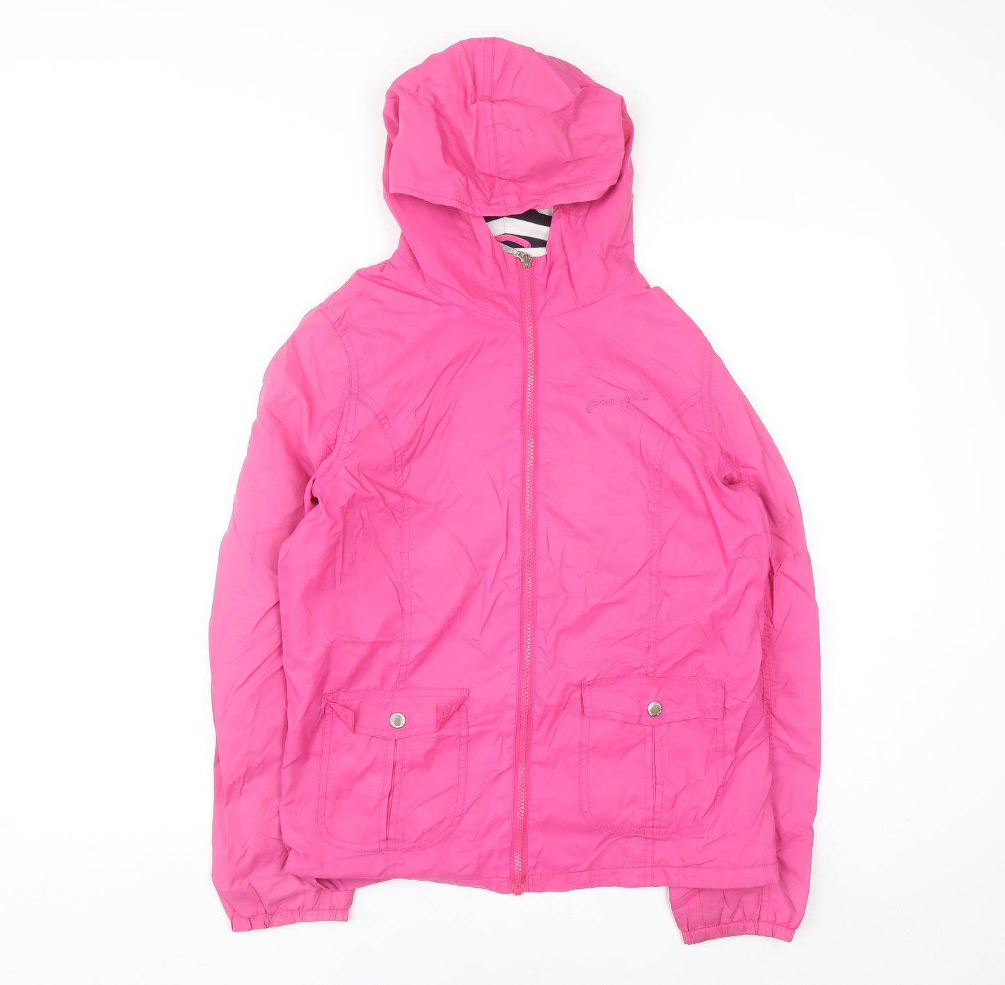 Pineapple Women’s Pink Hooded Full Zip Jacket Size 12