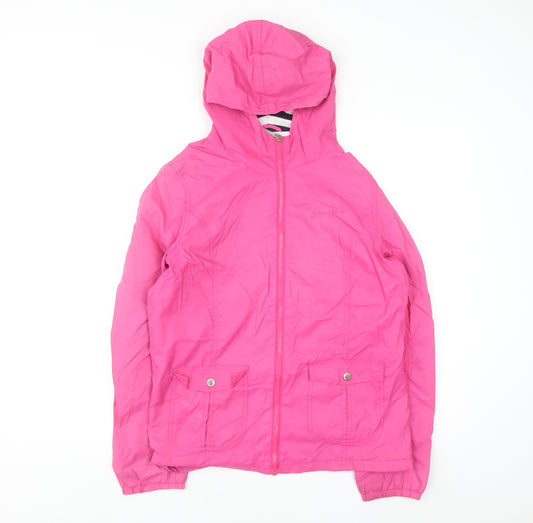 Pineapple Women’s Pink Hooded Full Zip Jacket Size 12