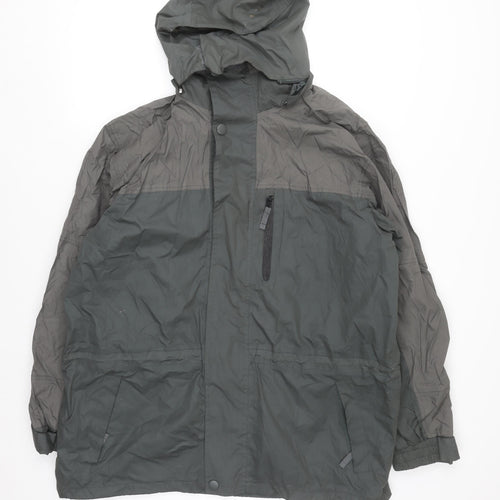 Crane Sports Men's Green XL Waterproof Hooded Rain Jacket