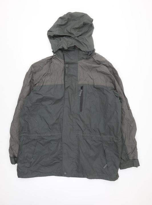 Crane Sports Men's Green XL Waterproof Hooded Rain Jacket