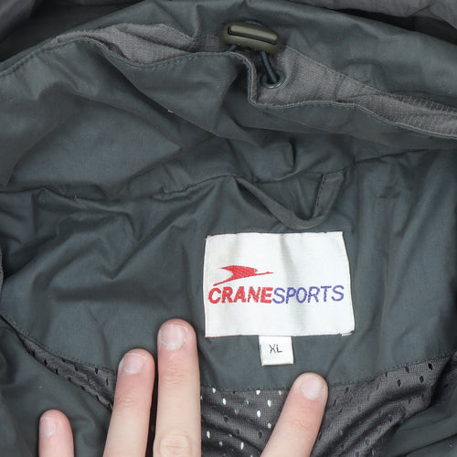 Crane Sports Men's Green XL Waterproof Hooded Rain Jacket