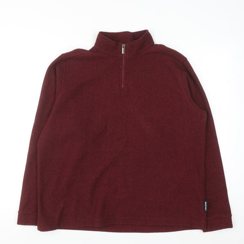 Rohan Women's Burgundy 1/2 Zip Pullover Fleece Sweatshirt L
