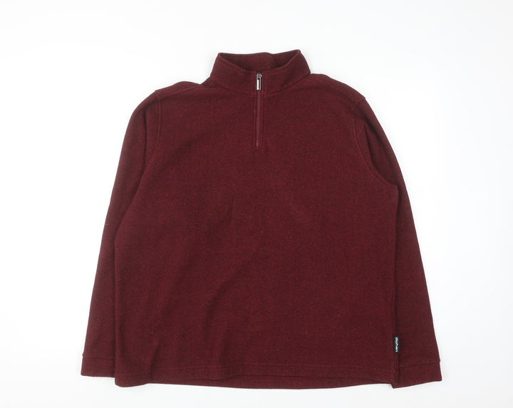 Rohan Women's Burgundy 1/2 Zip Pullover Fleece Sweatshirt L