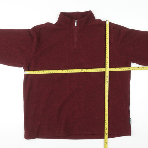 Rohan Women's Burgundy 1/2 Zip Pullover Fleece Sweatshirt L