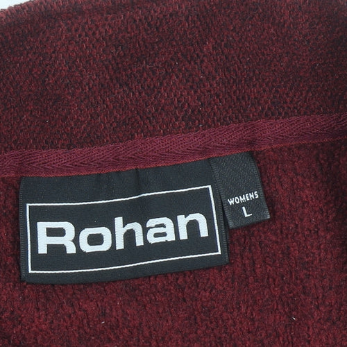 Rohan Women's Burgundy 1/2 Zip Pullover Fleece Sweatshirt L