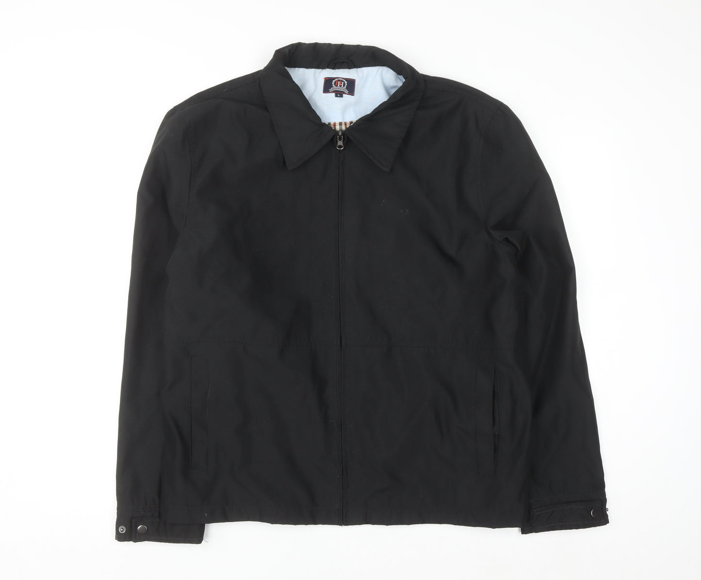 Hutson Harbour Men's Black L Basic Full Zip Jacket Polyester Lined