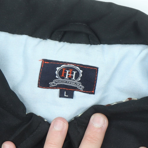 Hutson Harbour Men's Black L Basic Full Zip Jacket Polyester Lined