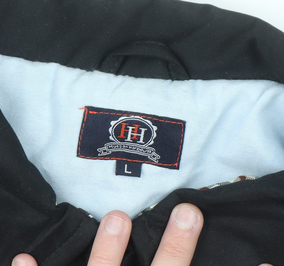 Hutson Harbour Men's Black L Basic Full Zip Jacket Polyester Lined