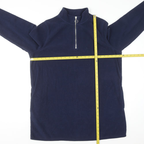 TU Woman Navy Fleece 1/2 Zip Pullover Sweatshirt Size 20