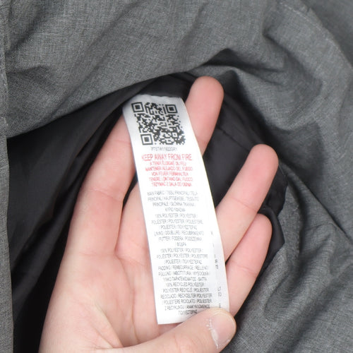 Peter Storm Women's Grey Size 12 Long Puffer Coat with Hood