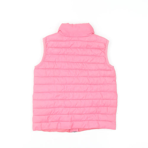 Joules Girls Pink Puffer Waistcoat 3 Years Quilted Lightweight Zip Gilet