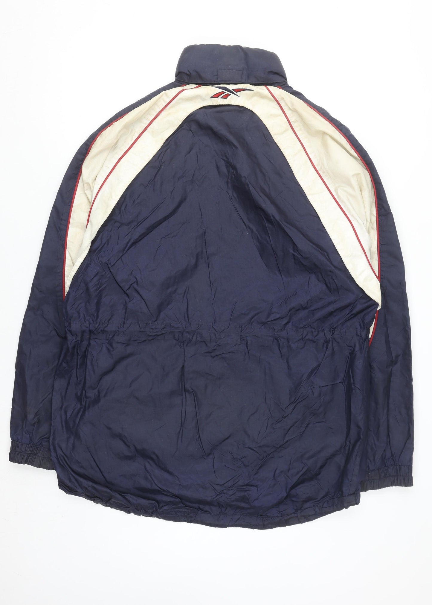 Reebok Men's Blue Windbreaker Sports Jacket Size S 90s Retro Style