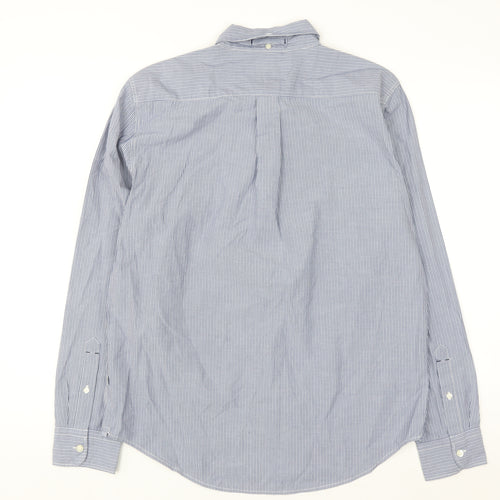 Levi's Men's Blue Striped Button-Up Long Sleeve Cotton Shirt M