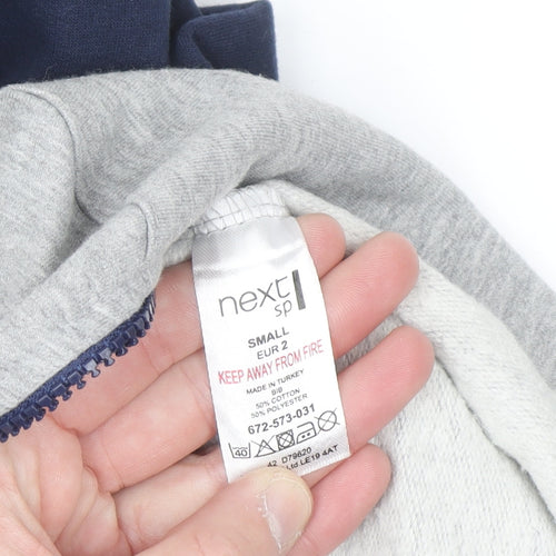 Next Men’s Grey & Navy Fair Isle Hooded Onesie Small Cotton Blend