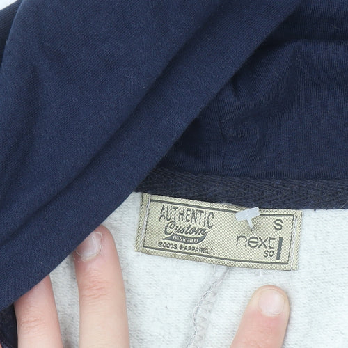 Next Men’s Grey & Navy Fair Isle Hooded Onesie Small Cotton Blend