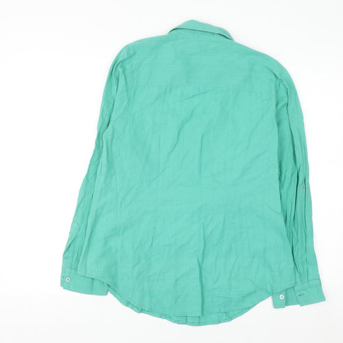 Dash Women's Green Cotton Button-Up Shirt Size 10