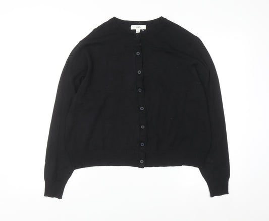 Marks and Spencer Women's Black Long Sleeve Cardigan Size 18