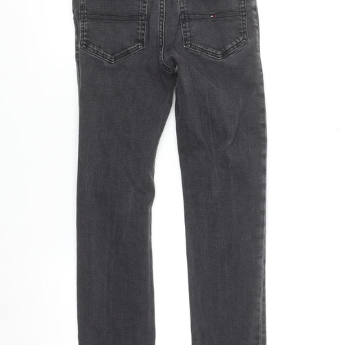 Tommy Hilfiger Boys Black Slim Fit Jeans Size 12 Years Cotton Blend Denim