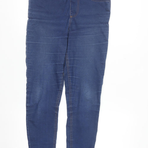 Marks and Spencer Women's Blue Jeggings UK 10 Regular Fit Stretch Denim