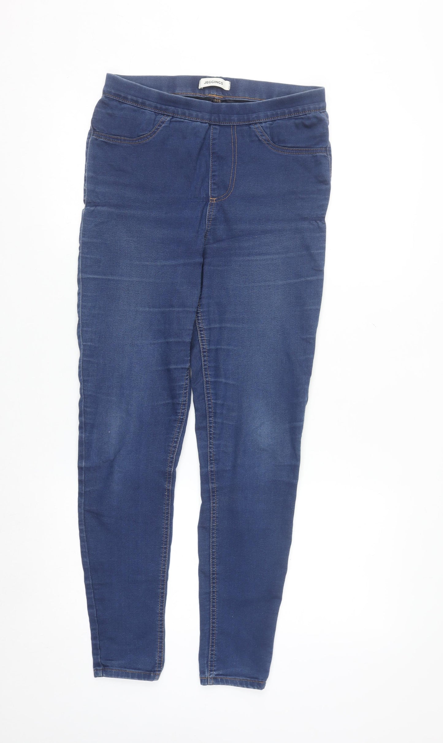 Marks and Spencer Women's Blue Jeggings UK 10 Regular Fit Stretch Denim
