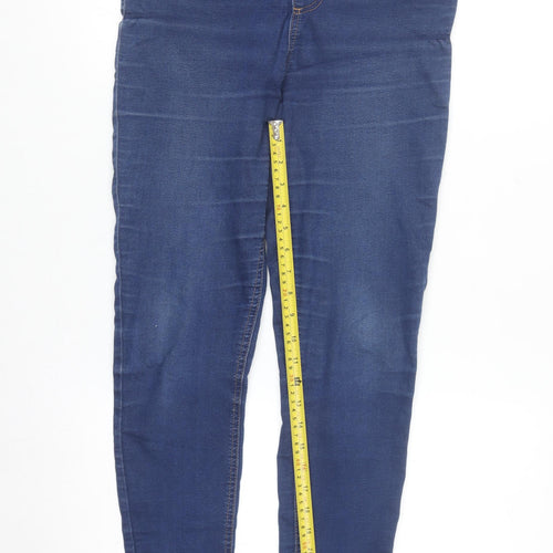 Marks and Spencer Women's Blue Jeggings UK 10 Regular Fit Stretch Denim