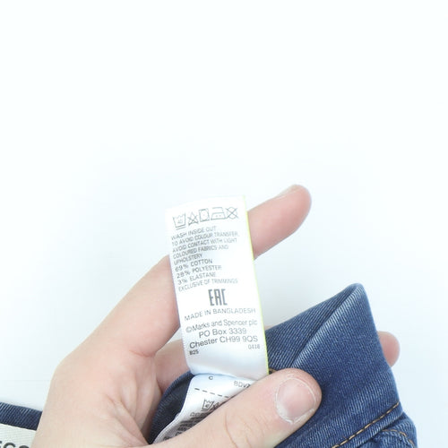 Marks and Spencer Women's Blue Jeggings UK 10 Regular Fit Stretch Denim